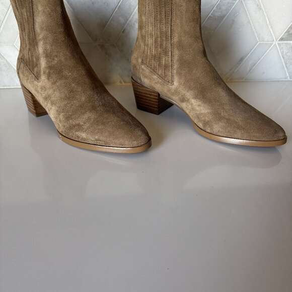 Rag & Bone Size 35/4.5 Brown Gray Grey Ankle Boot Pull On Rover Chelsea Boot - Picture 3 of 10
